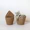 Hello Honey® Natural Round Decorative Handwoven Seagrass Cone Basket Set with Handles